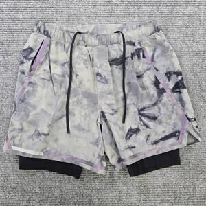 Lululemon Surge Short 6" Lined Bold Lines Men's Large Running